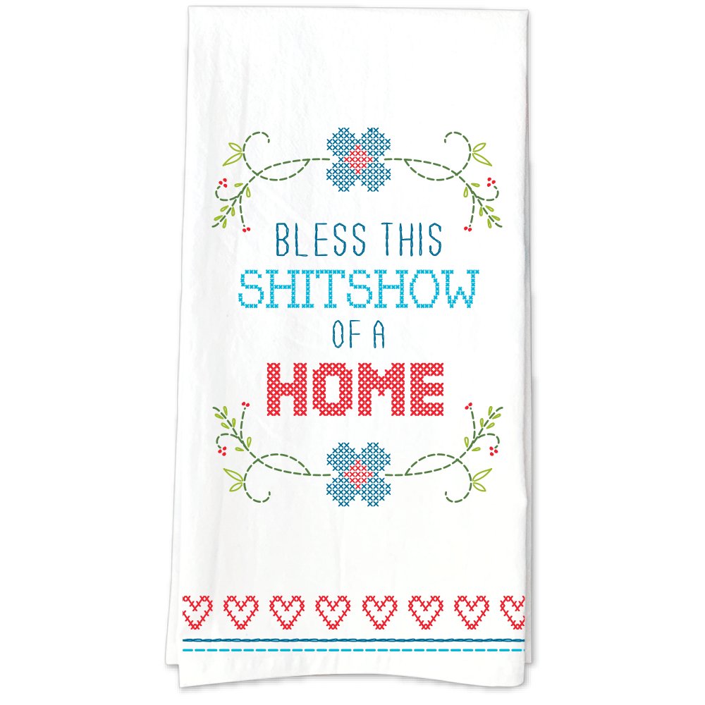 Bless This Shitshow of a Home Tea Towel - HER Home Design Boutique